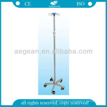 AG-IVP004 CE ISO altura ajustable 5 ruedas muebles médicos soporte de poste IV